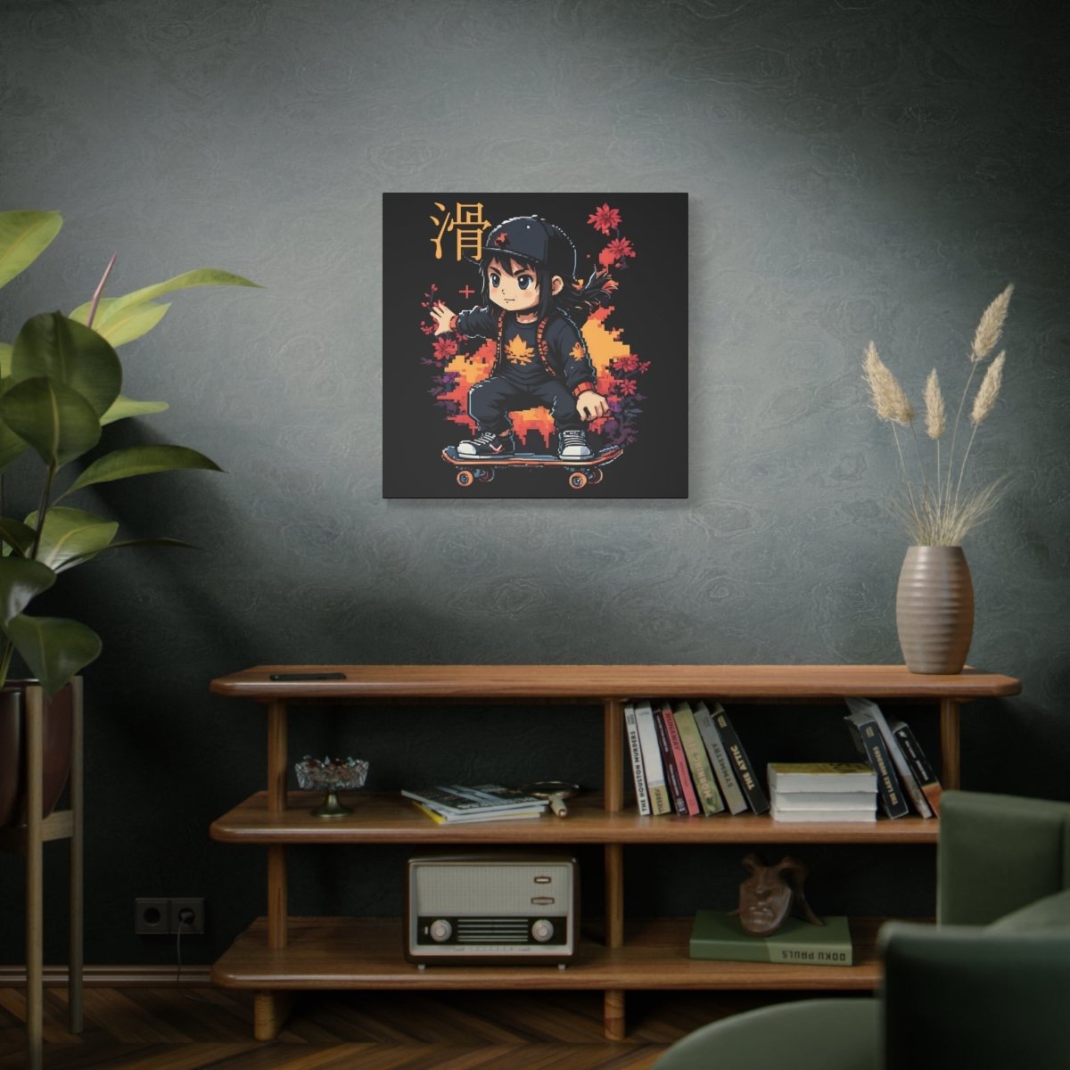 30″ x 30″ Skate Canvas Wrap - KanjiSoul
