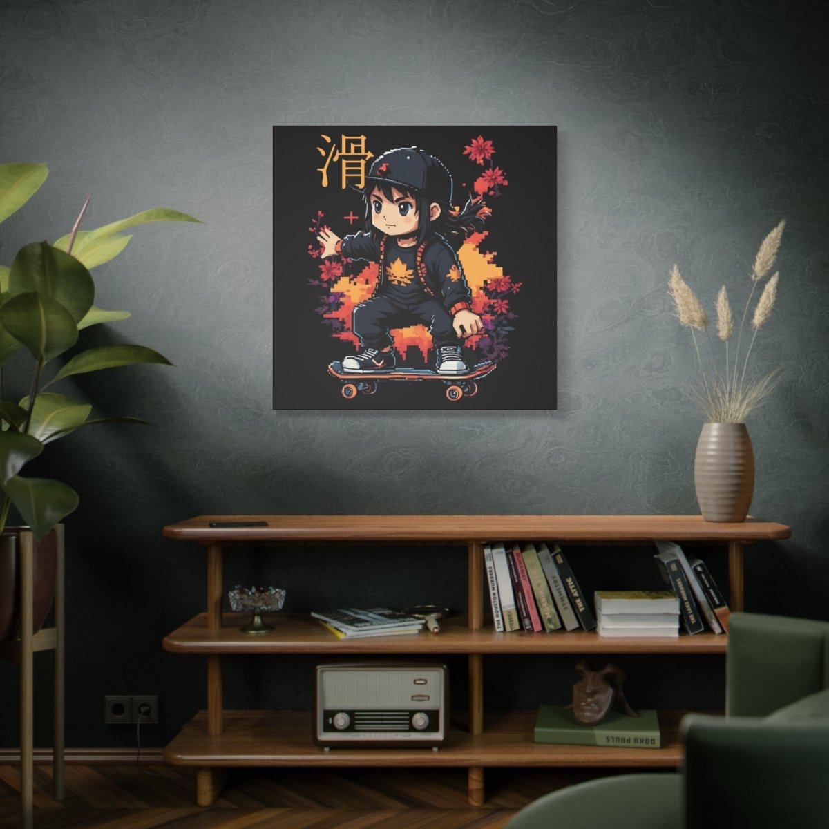 36" x 36" Skate Canvas Wrap - KanjiSoul