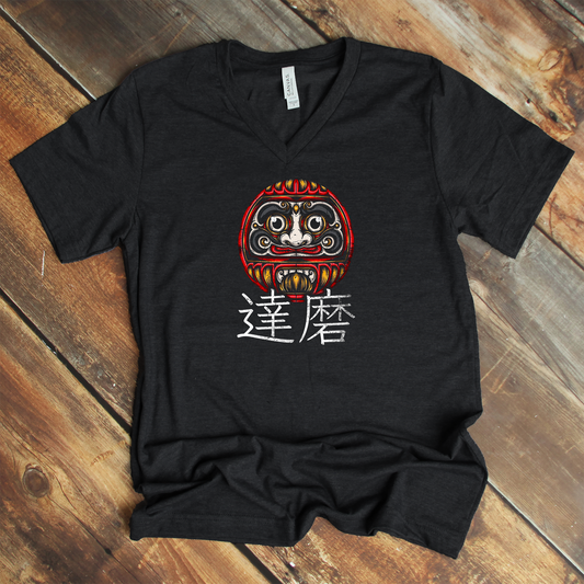 Daruma 達磨 – Japanese Kanji V-Neck - DISCOUNTED
