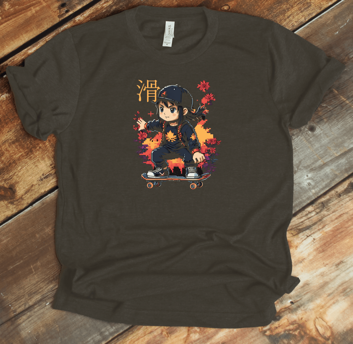 Army Skater Kanji Premium T-Shirt - KanjiSoul