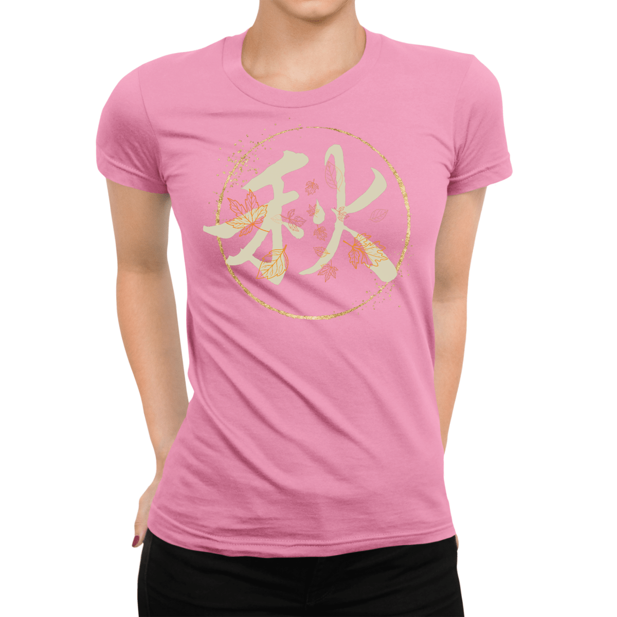 Azalea Autumn Symbol Japanese Graphic Shirt for Women - Kanji Soul