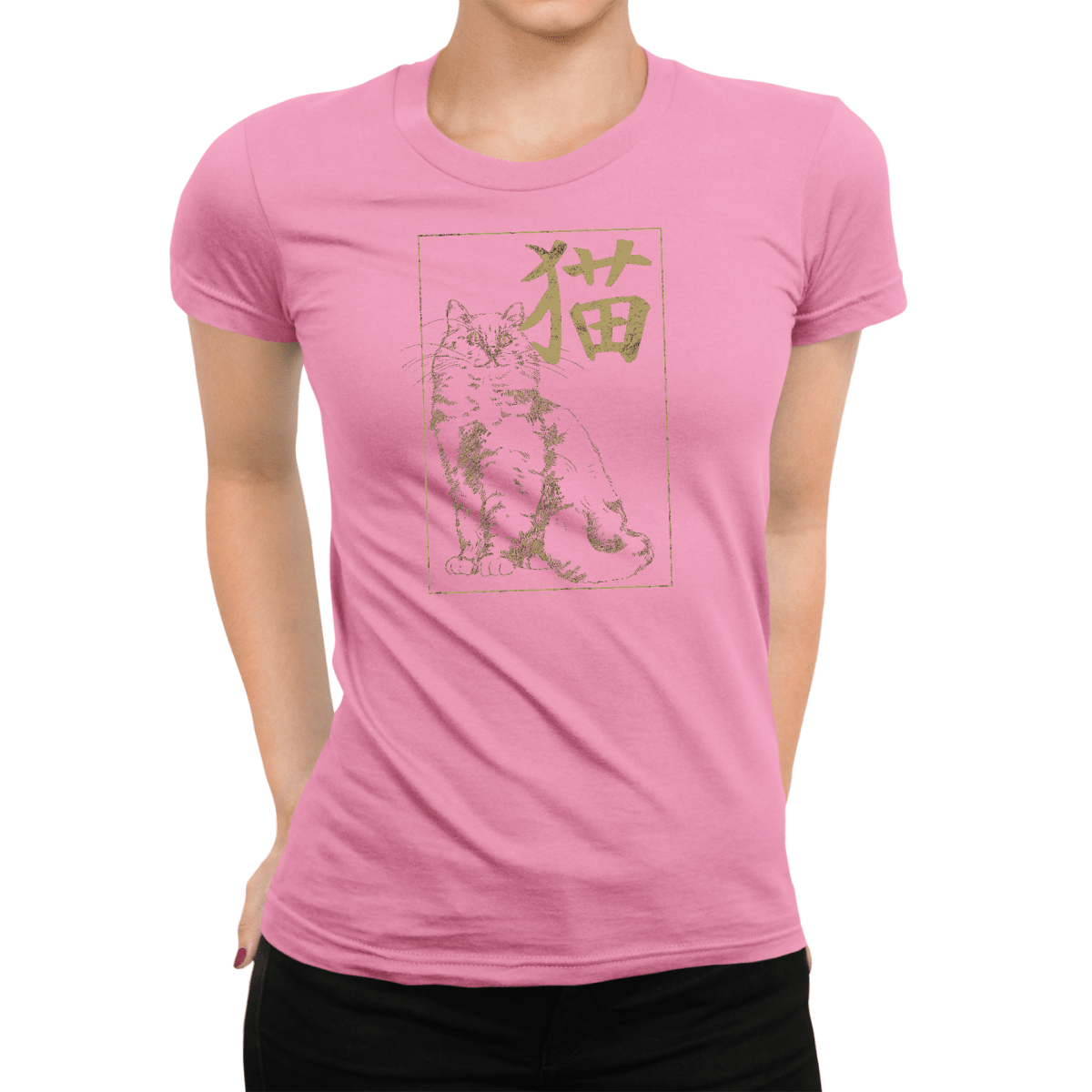 Azalea Cat Kanji Japanese Inspired Women's Shirt - Kanji Soul