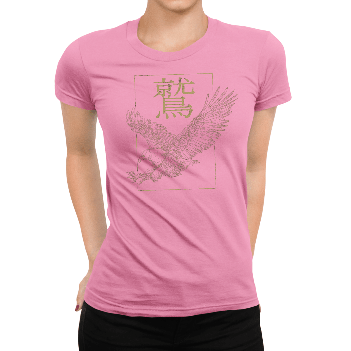 Azalea Eagle Kanji Japanese Inspired Women's Shirt - Kanji Soul