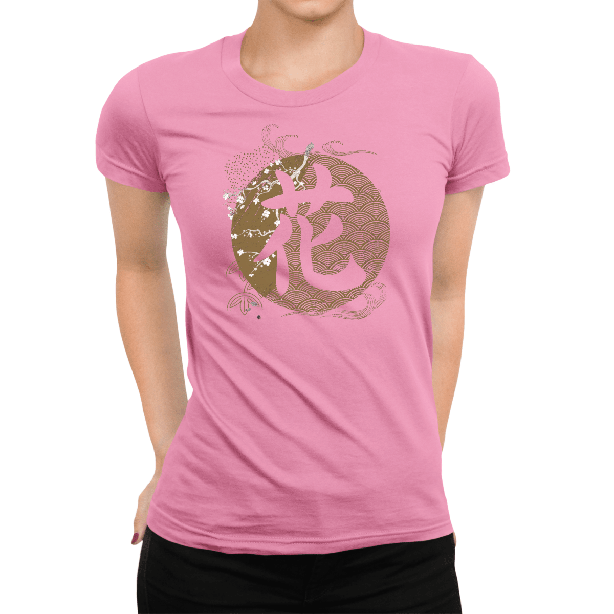 Azalea Flower Kanji Japanese Inspired Women's Shirt - Kanji Soul