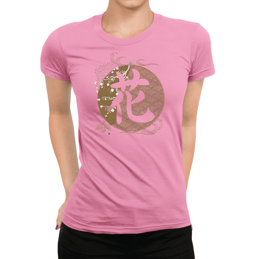 Azalea Flower Kanji Japanese Inspired Women's Shirt - Kanji Soul
