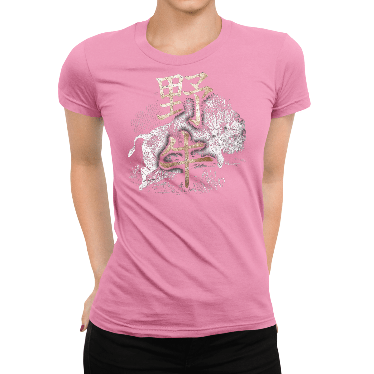 Azalea Japanese Buffalo Kanji Women's T Shirt - Kanji Soul
