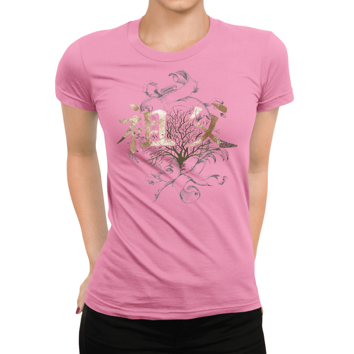 Azalea Japanese Grandfather Kanji Women's T Shirt - Kanji Soul