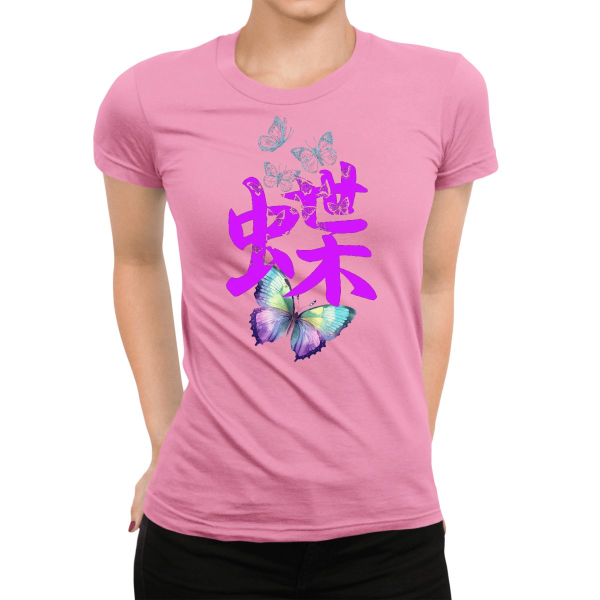 Azalea Japanese Kanji for Butterfly Women's Shirt - Kanji Soul