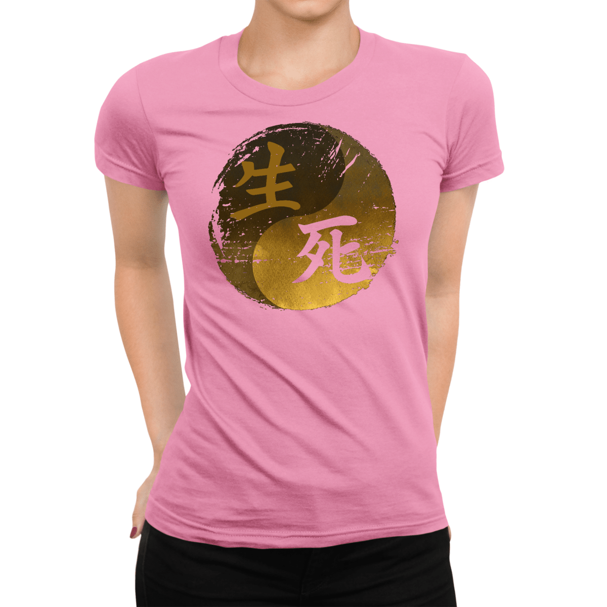 Azalea Life And Death Yin Yan Kanji Japanese Inspired Women's Shirt - Kanji Soul