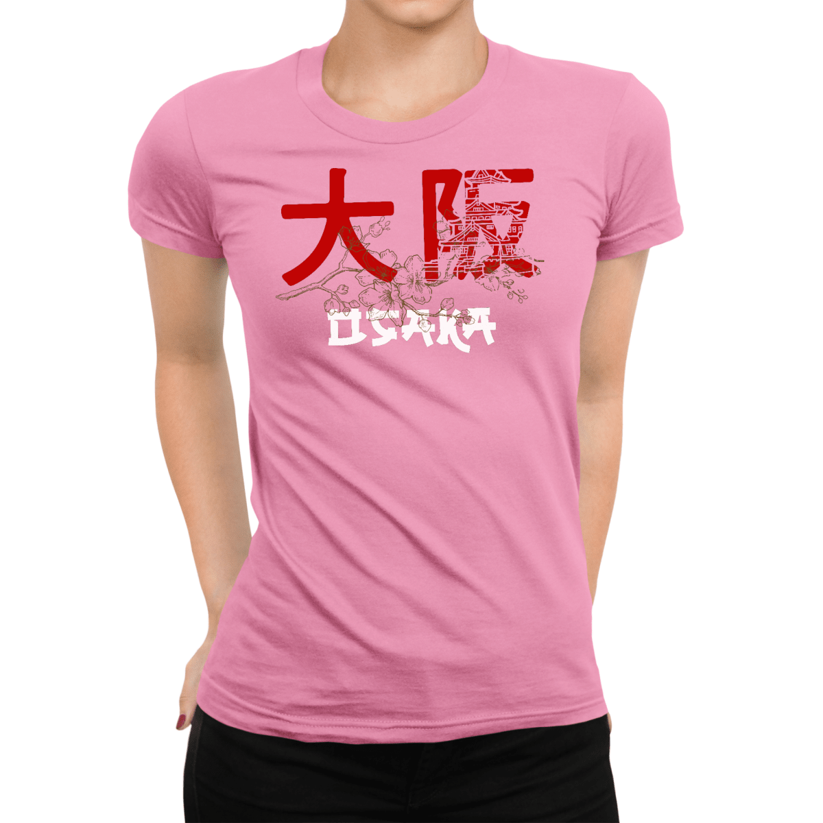 Azalea Osaka Japanese Kanji Women's Graphic Shirt - Kanji Soul
