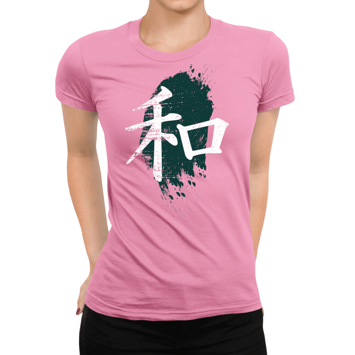 Azalea Peace Symbol Japanese Graphic Shirt for Women - Kanji Soul