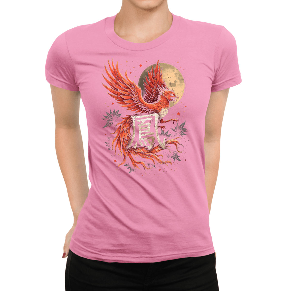 Azalea Phoenix Japanese Kanji Women's Graphic Shirt - Kanji Soul