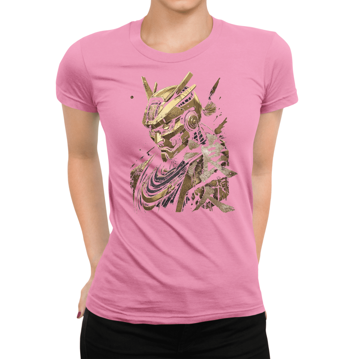 Azalea Ronin Gold Symbol Japanese Graphic Shirt for Women - Kanji Soul