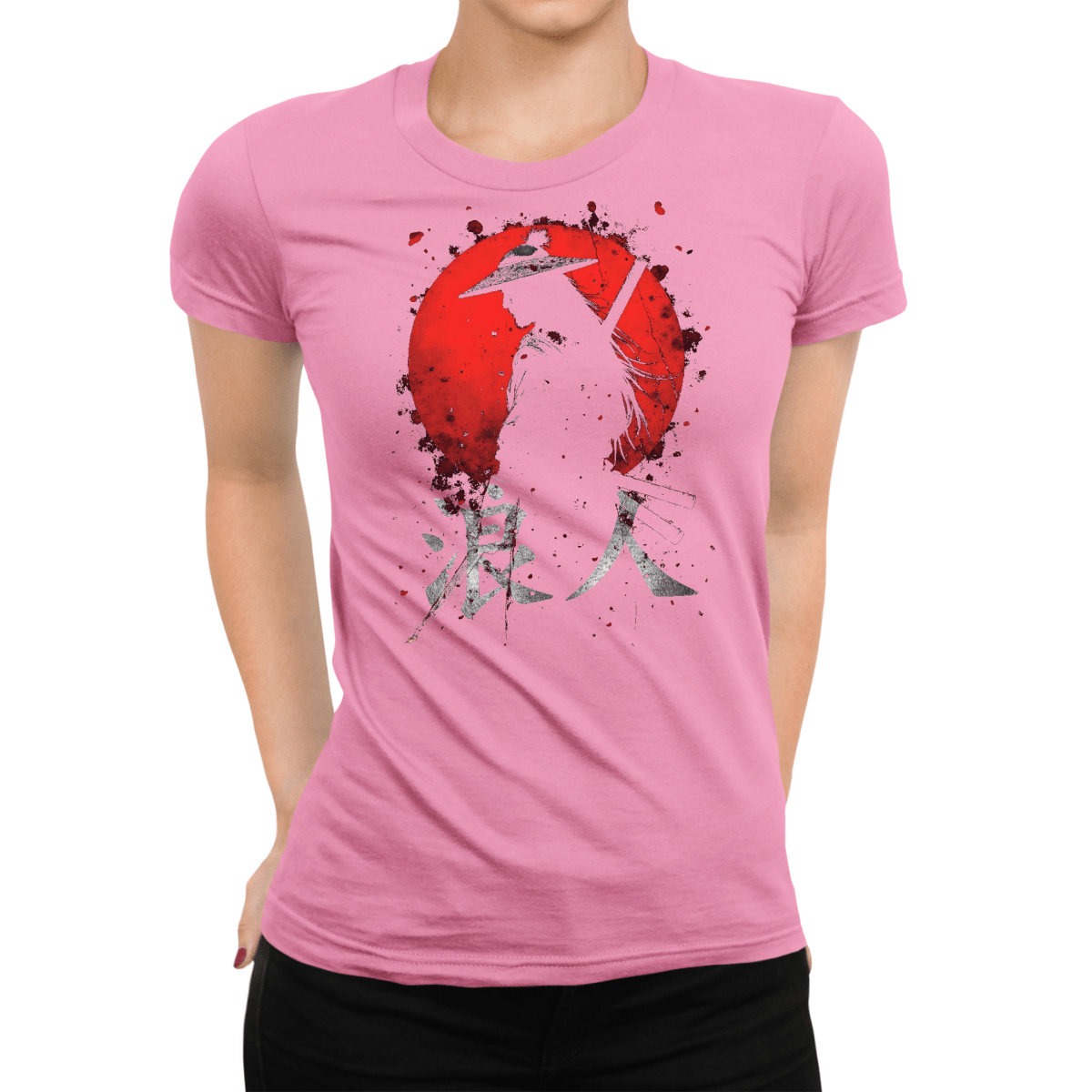 Azalea Ronin Red Sun 4 Kanji Japanese Inspired Women's Shirt - Kanji Soul