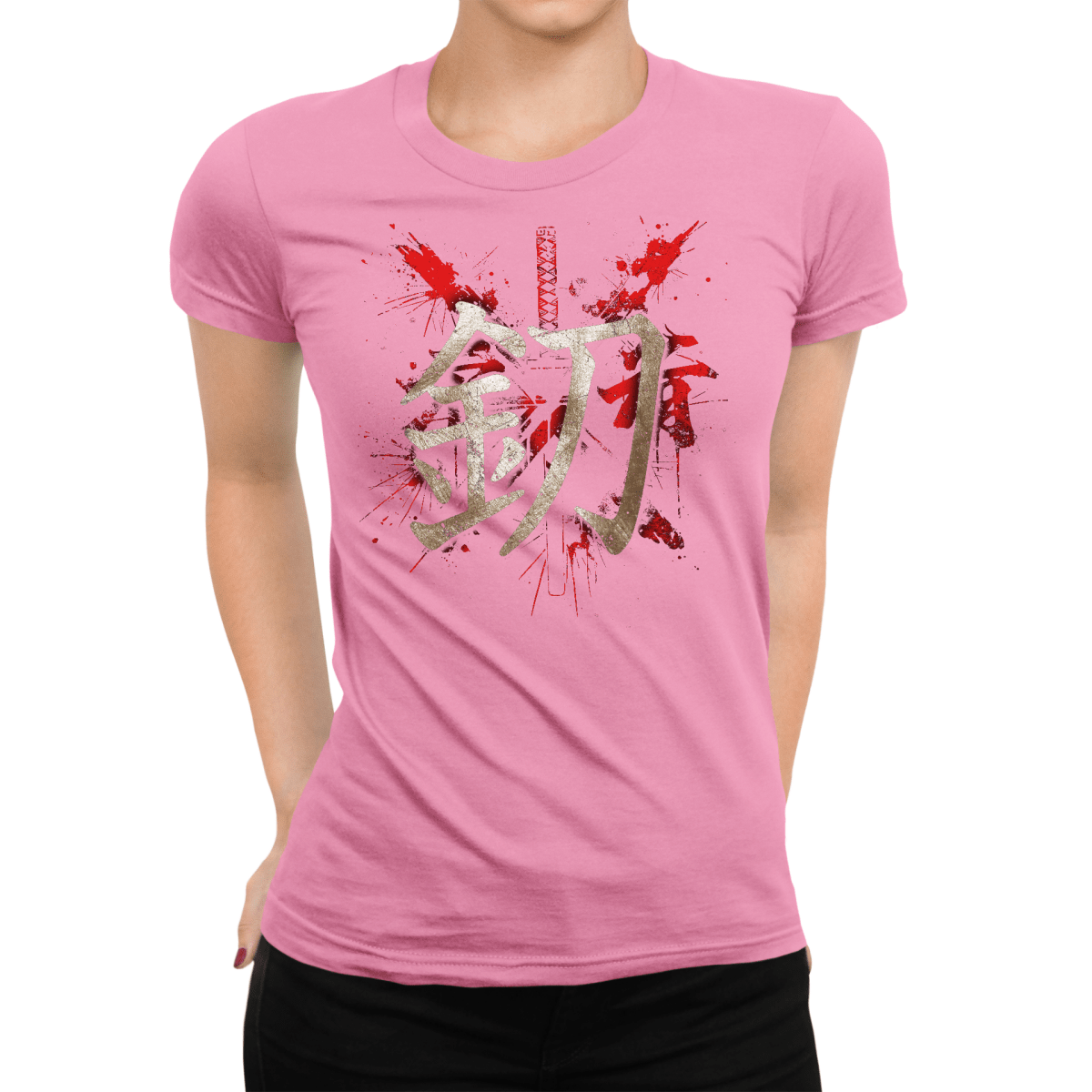 Azalea Steel (Sword) Symbol Japanese Graphic Shirt for Women - Kanji Soul
