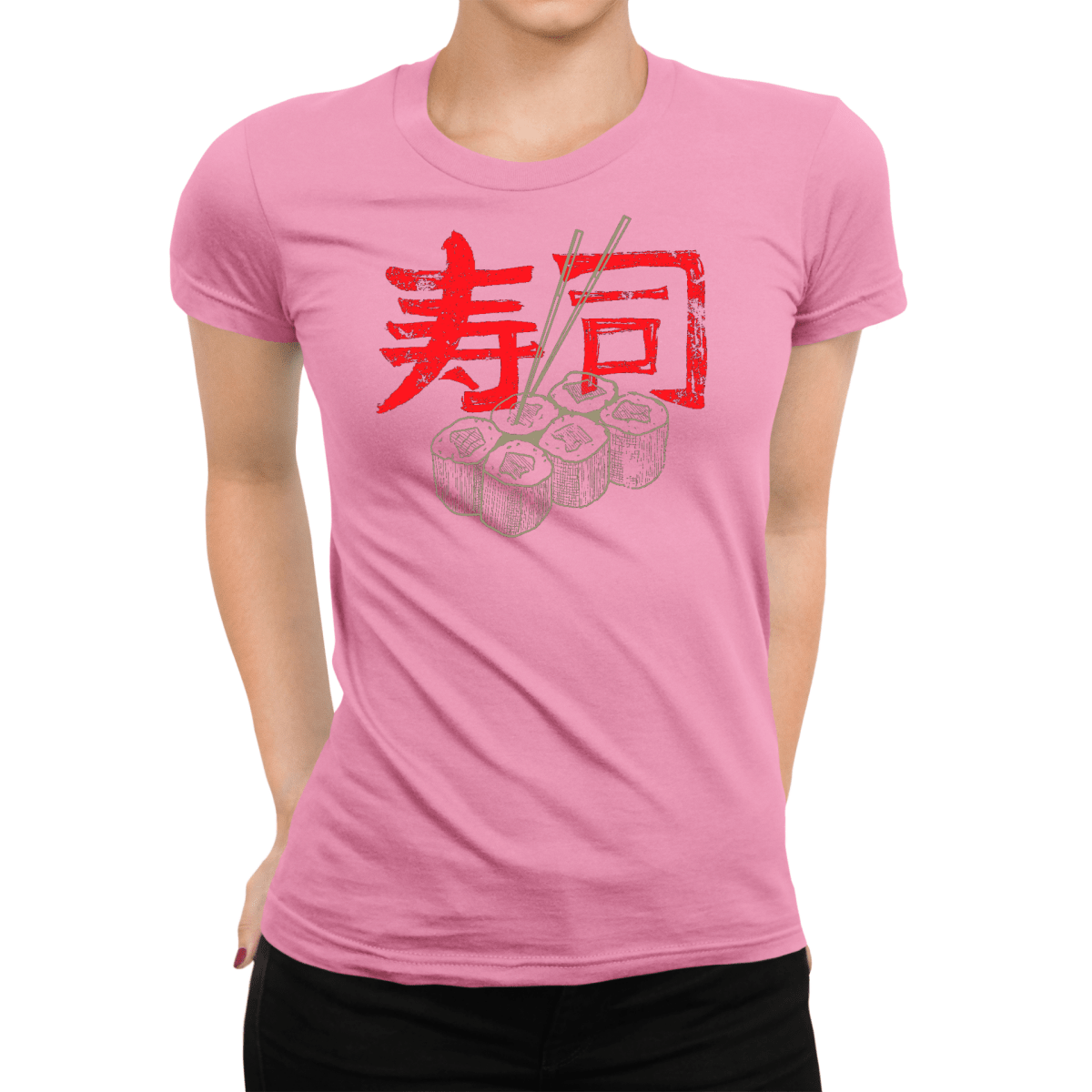 Azalea Sushi Symbol Japanese Graphic Shirt for Women - Kanji Soul