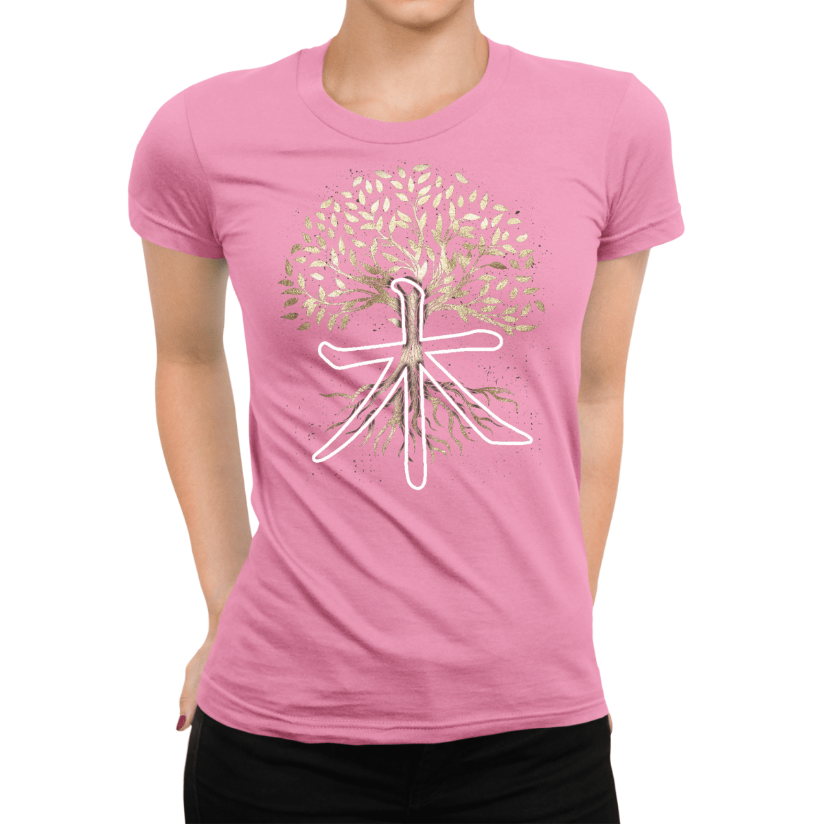 Azalea Tree Symbol Japanese Graphic Shirt for Women - Kanji Soul
