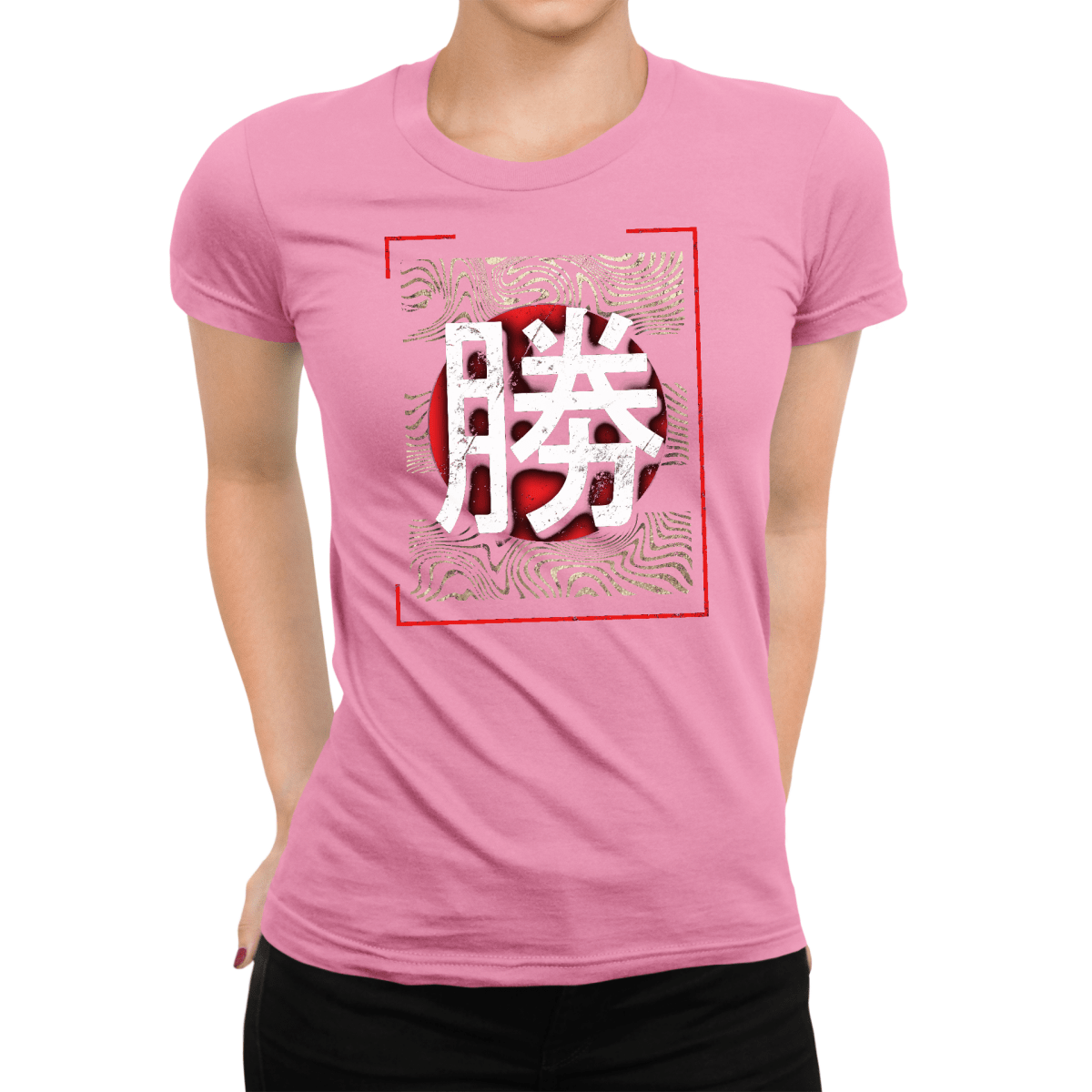 Azalea Victory Symbol Japanese Graphic Shirt for Women - Kanji Soul