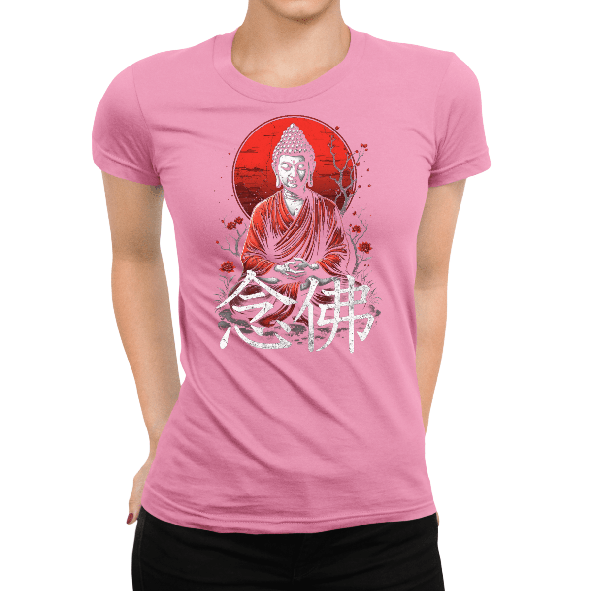 Azalea Women's Japanese Kanji Nembutsu Symbol Shirt - Kanji Soul