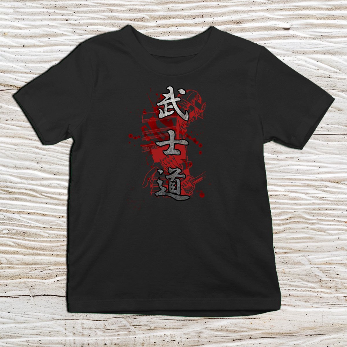 Black Bushido Blood Kanji Kids T-Shirt – 武士道 Japanese Inspired Shirt - Kanji Soul