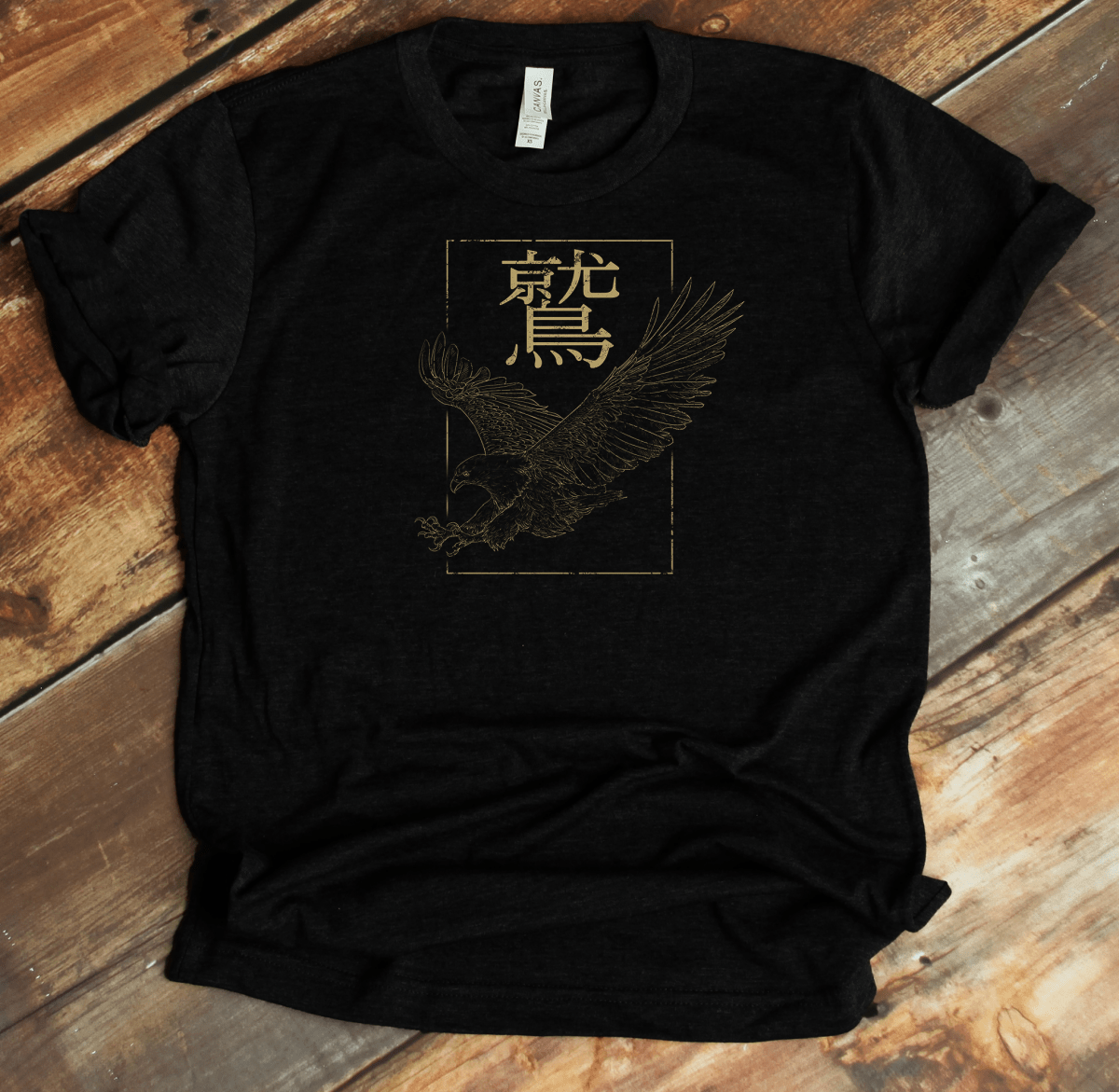 Black Eagle Kanji Premium T-Shirt - KanjiSoul