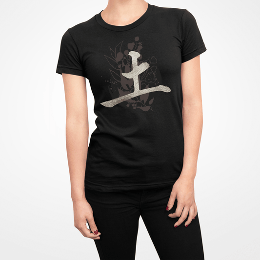 Black Earth A Symbol Japanese Graphic Shirt for Women - Kanji Soul