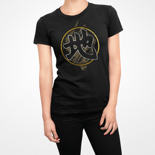 Black Earth Chi Kanji Japanese Inspired Women's Shirt - Kanji Soul