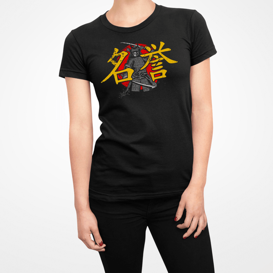 Black Honor Kanji Japanese Inspired Women's Shirt - Kanji Soul