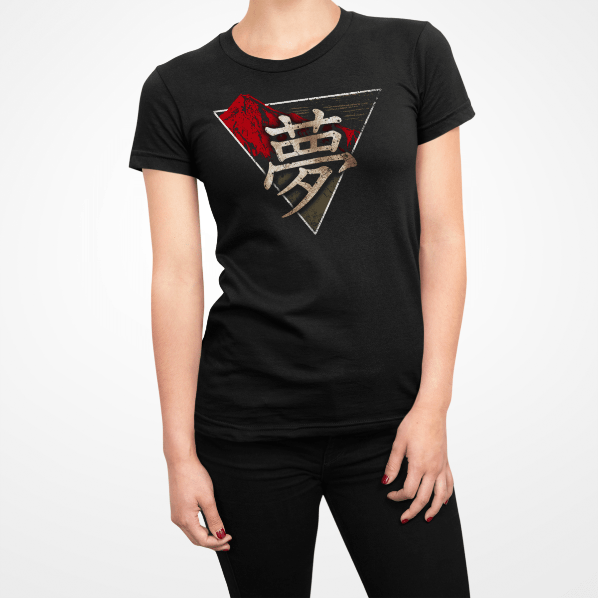 Black Japanese Dream Kanji Women's T Shirt - Kanji Soul