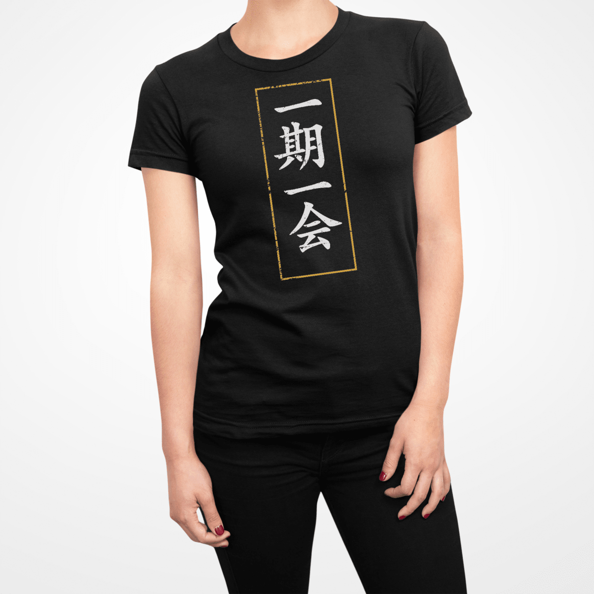 Black Japanese Ichi Go Ichi E Kanji Women's T Shirt - Kanji Soul