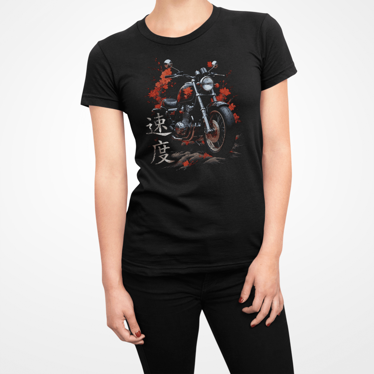 Black Japanese Kanji for Speed Women's Shirt - Kanji Soul