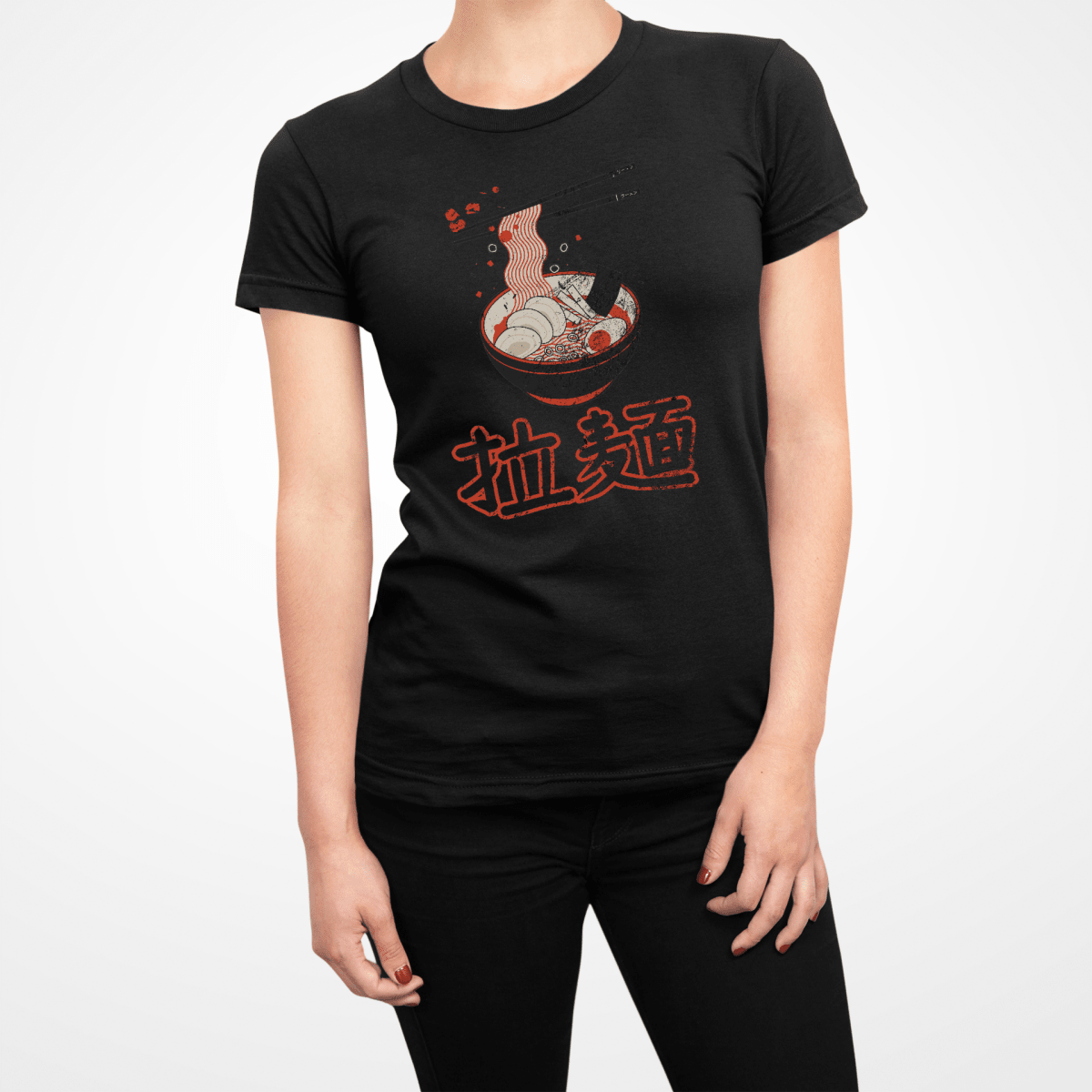 Black Japanese Ramen Kanji Women's T Shirt - Kanji Soul