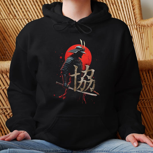 Black Kana - Kyo 協 Japanese Kanji Premium Hoodie - Kanji Soul