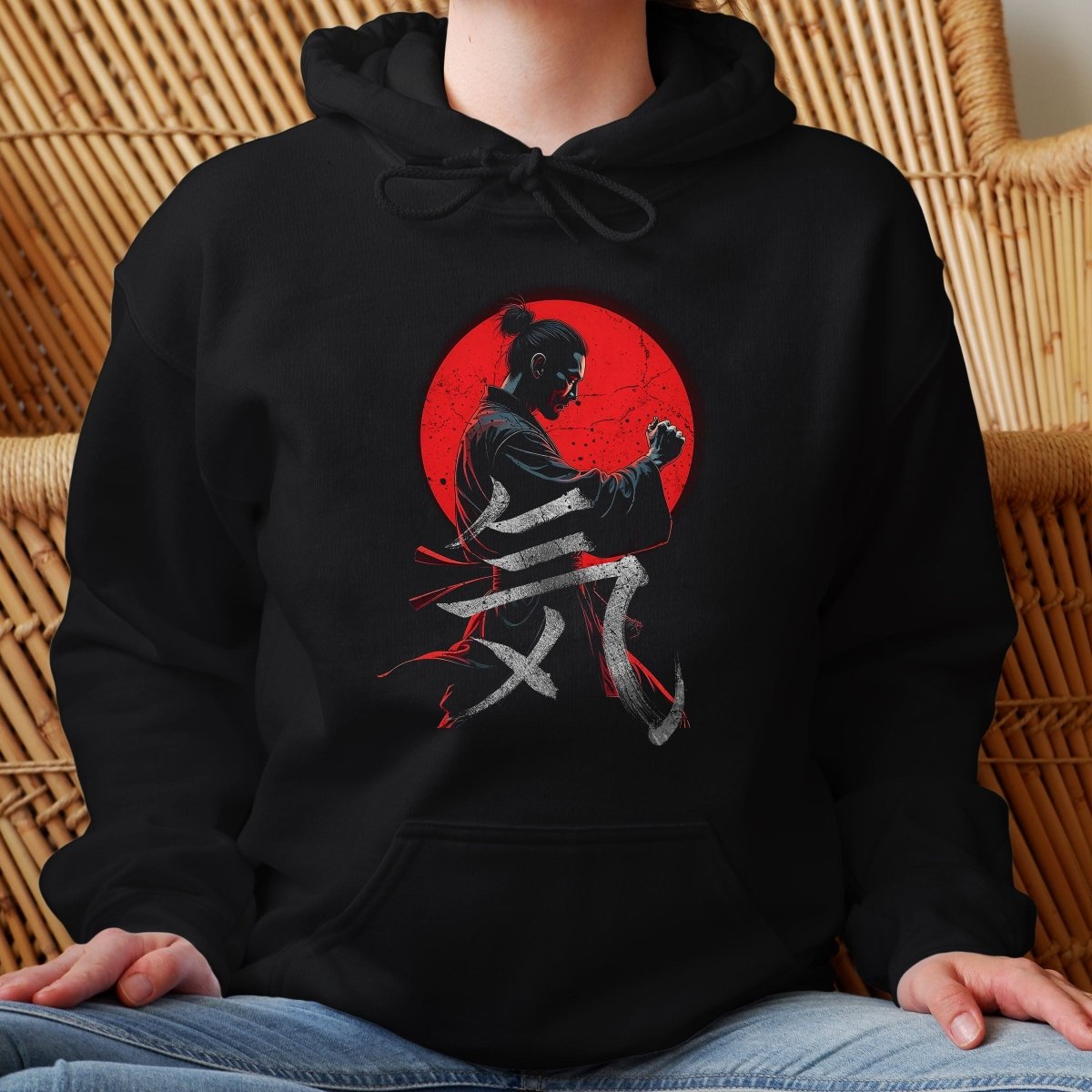 Black Ki 気 Japanese Kanji Premium Hoodie - Kanji Soul