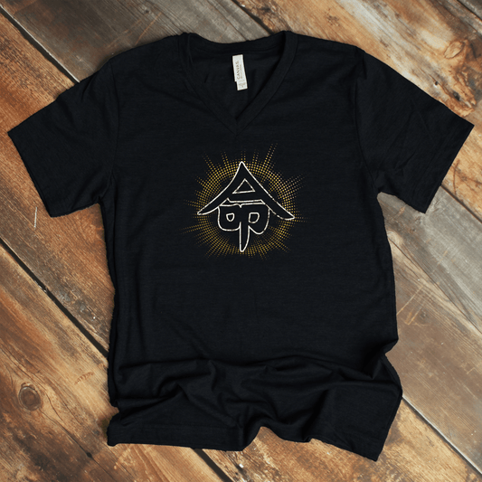 Black Life 命 Japanese Kanji V - Neck Shirt - Kanji Soul