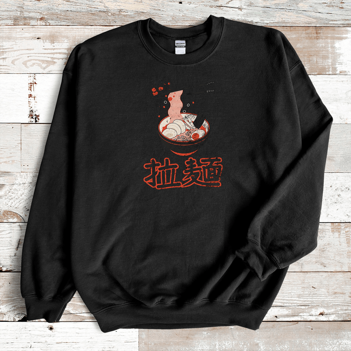 Black Ramen Kanji Premium Sweatshirt - KanjiSoul