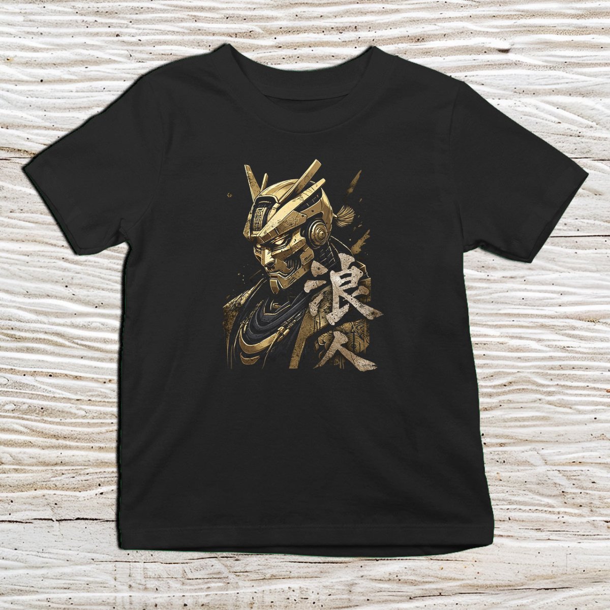 Black Ronin Gold Kanji Kids T-Shirt – 浪人 Japanese Inspired Shirt - Kanji Soul