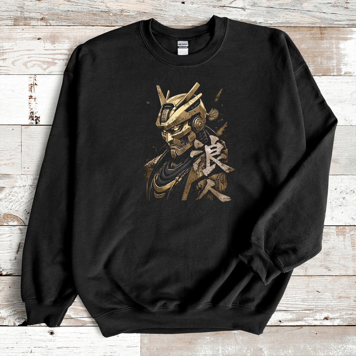 Black Ronin Gold Kanji Premium Sweatshirt - KanjiSoul