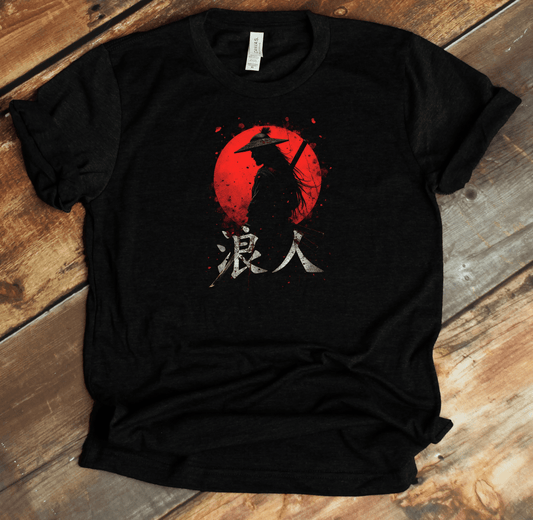 Black Ronin (Red Sun 4) Kanji Premium T-Shirt - KanjiSoul