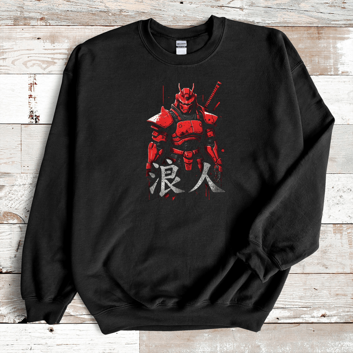 Black Ronin Robot Kanji Premium Sweatshirt - KanjiSoul