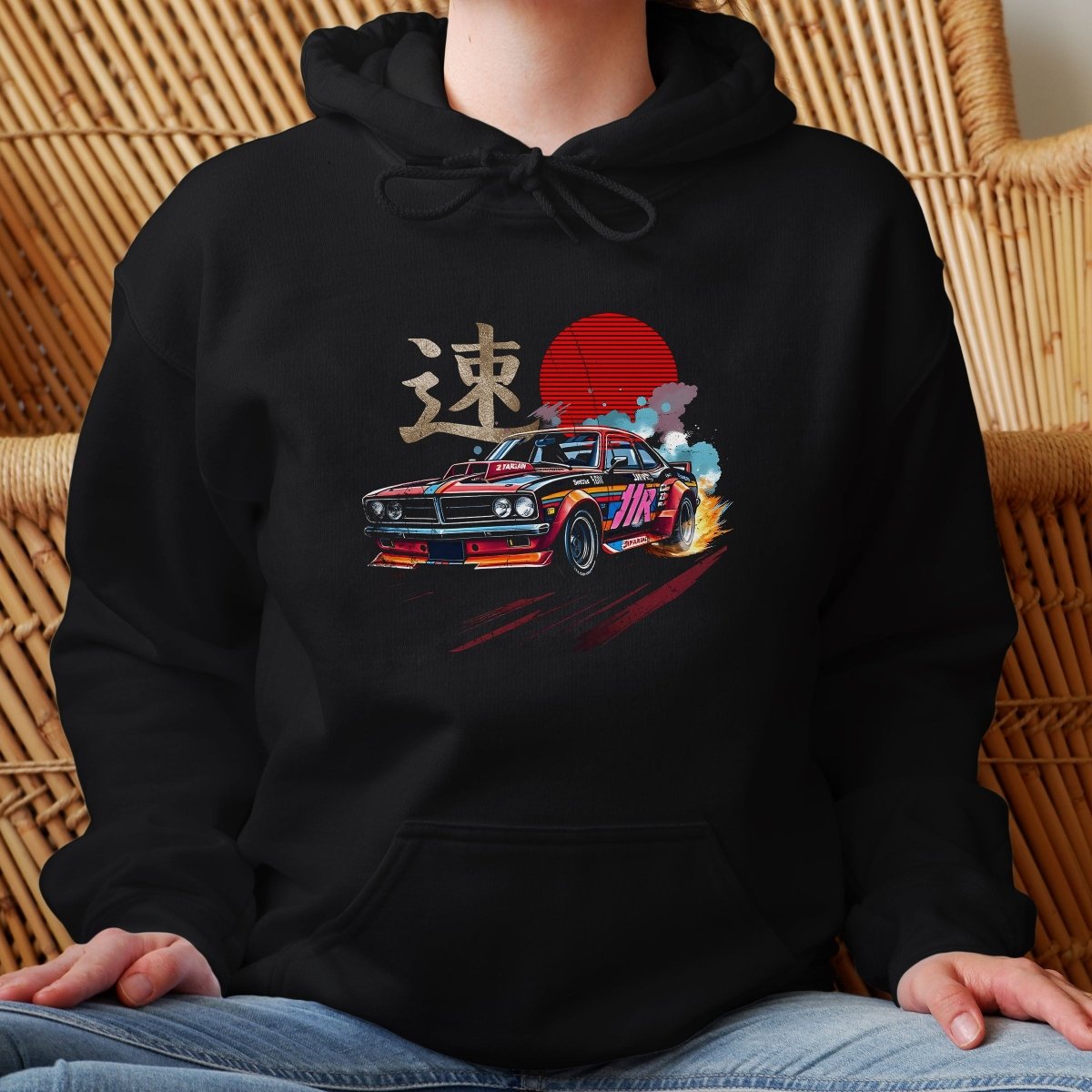 Black Speed 速 Japanese Kanji Premium Hoodie - Kanji Soul