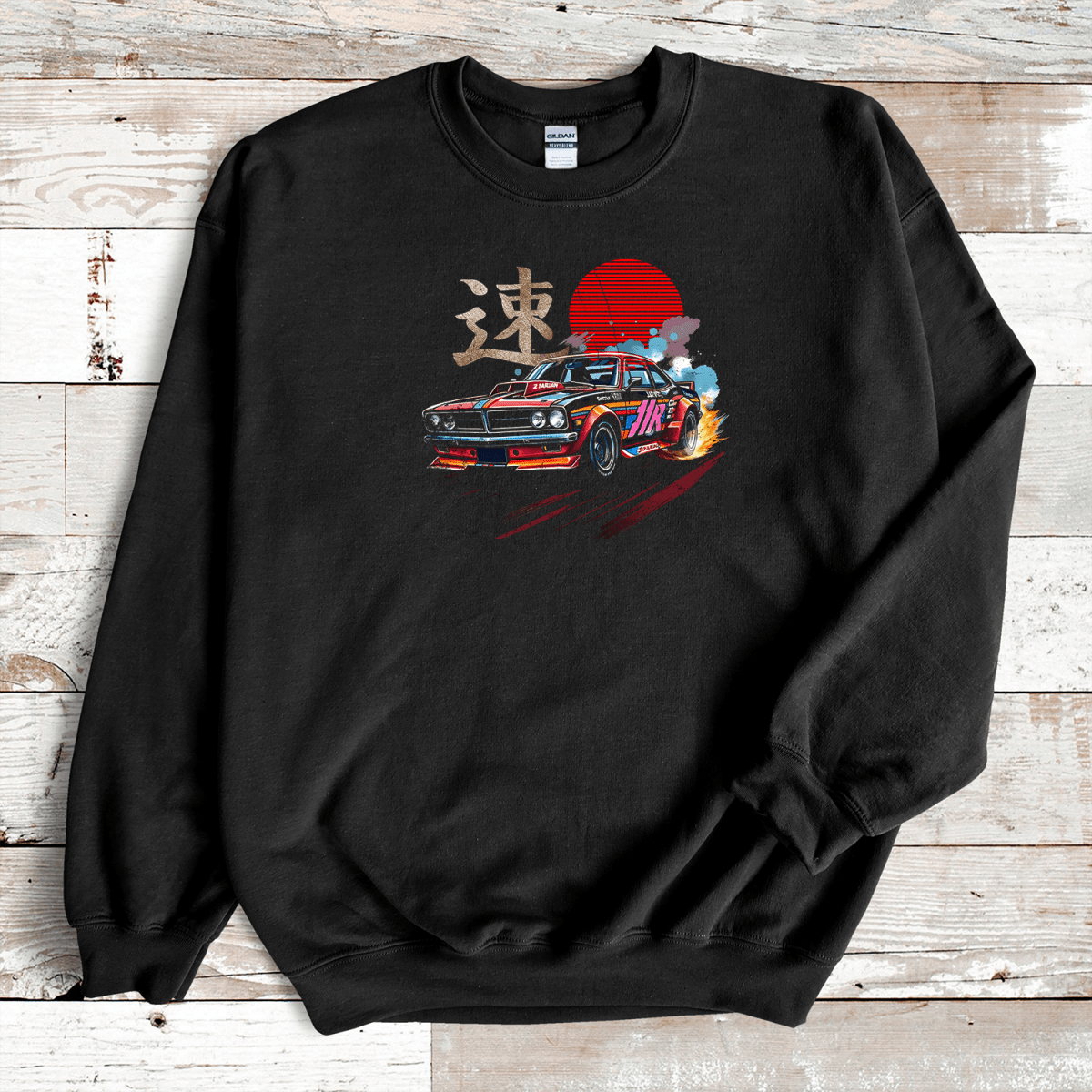 Black Speed Kanji Premium Sweatshirt - KanjiSoul