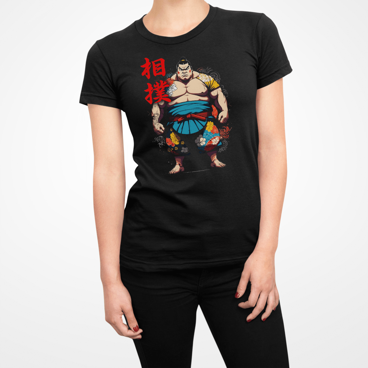 Black Sumo Japanese Kanji Women's Graphic Shirt - Kanji Soul