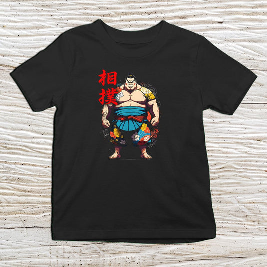 Black Sumo Kanji Kids T-Shirt – 相撲 Japanese Inspired Shirt - Kanji Soul