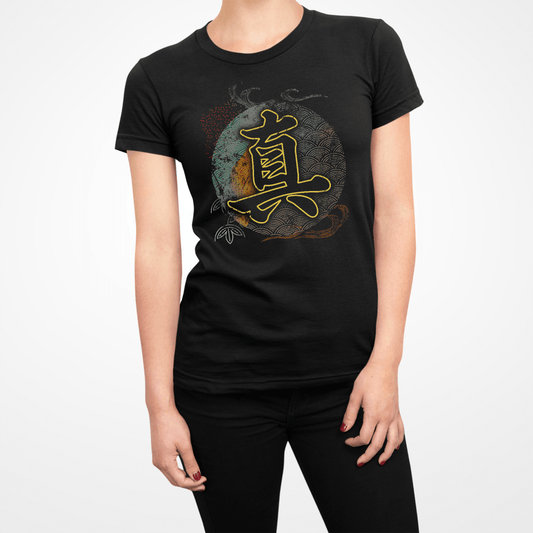 Black Truth Japanese Kanji Women's Graphic Shirt - Kanji Soul