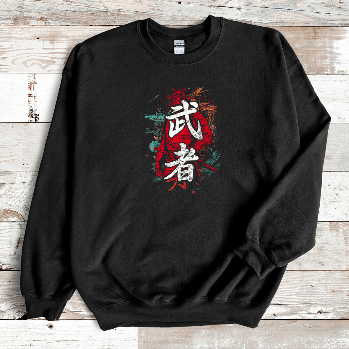 Black Warrior Kanji Premium Sweatshirt - KanjiSoul