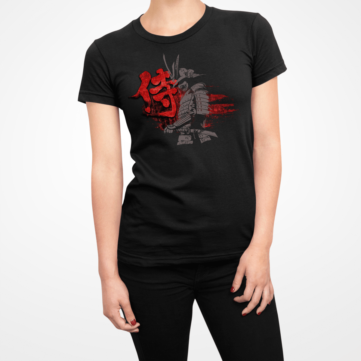 Black Women's Japanese Kanji Bushido Warrior Symbol Shirt - Kanji Soul