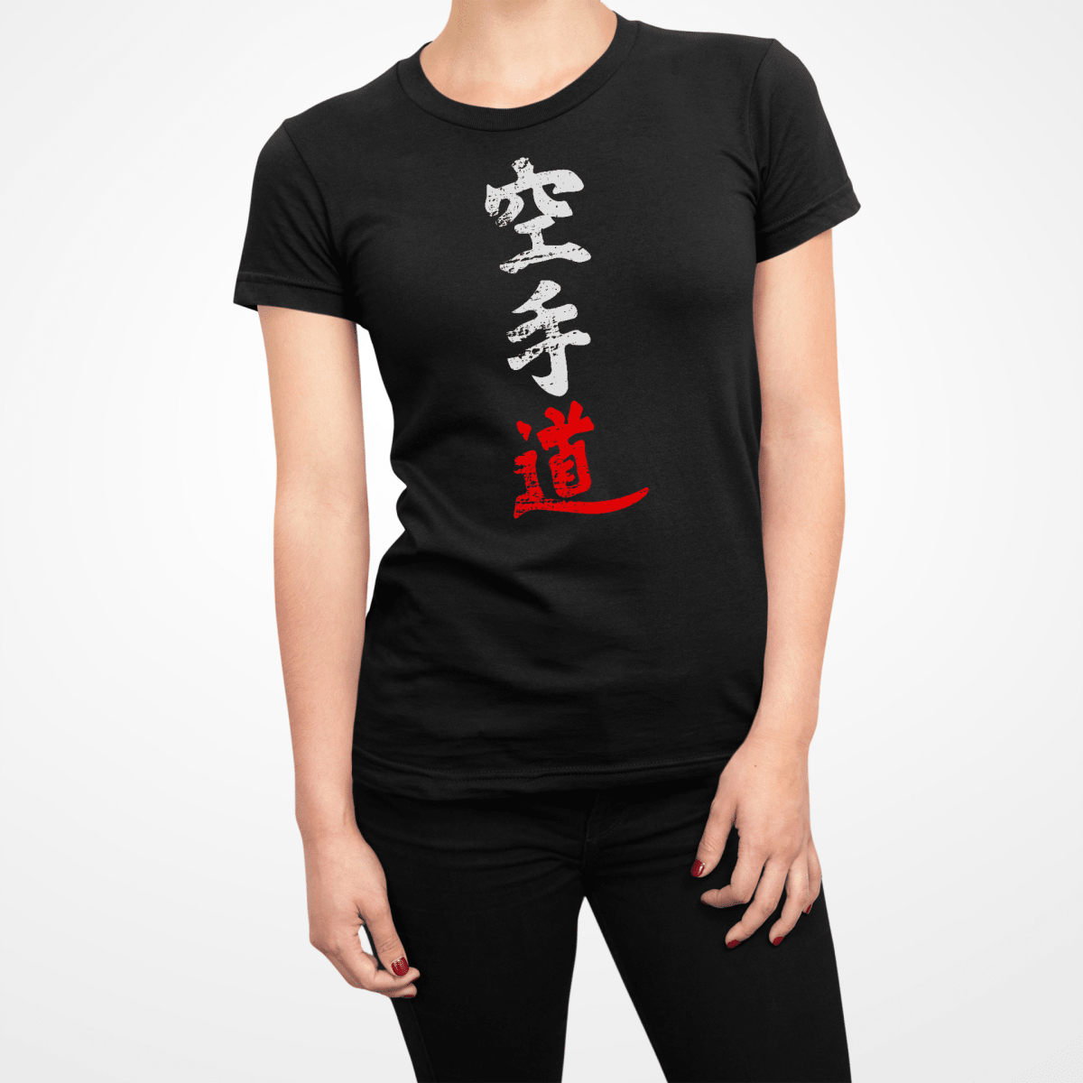 Black Women's Japanese Kanji Karate Symbol Shirt - Kanji Soul