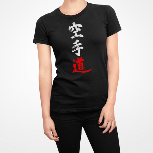 Black Women's Japanese Kanji Karate Symbol Shirt - Kanji Soul