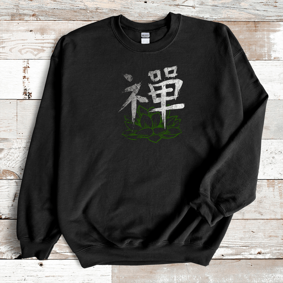 Black Zen Kanji Premium Sweatshirt - KanjiSoul